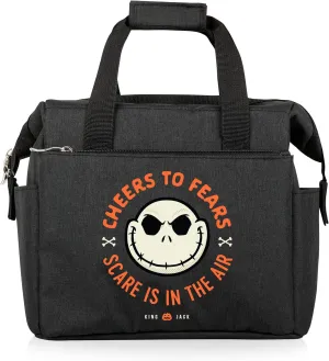 PICNIC TIME Disney Nightmare Before Christmas Jack On The Go Lunch Bag, Soft Cooler Lunch Box, Insulated Lunch Bag, (Black)