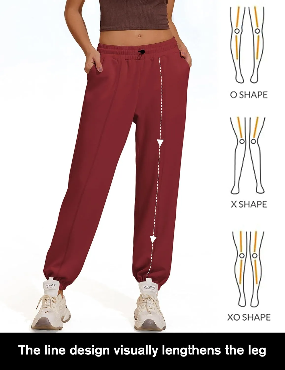 PINSPARK Womens Sweatpants Casual Athletic Workout Pants Stretch Soft Lounge Pants with Pockets