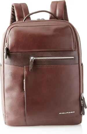 Piquadro Men's Rucksack, Dark Brown, 16x40x30 cm (W x H x L)