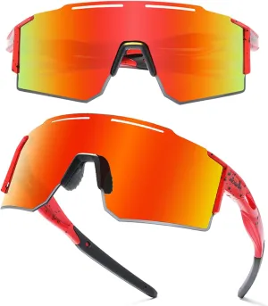 Polarized Sports Sunglasses for Men Women Ventilation Design Running Sunglasses Baseball Glasses UV400 Protection