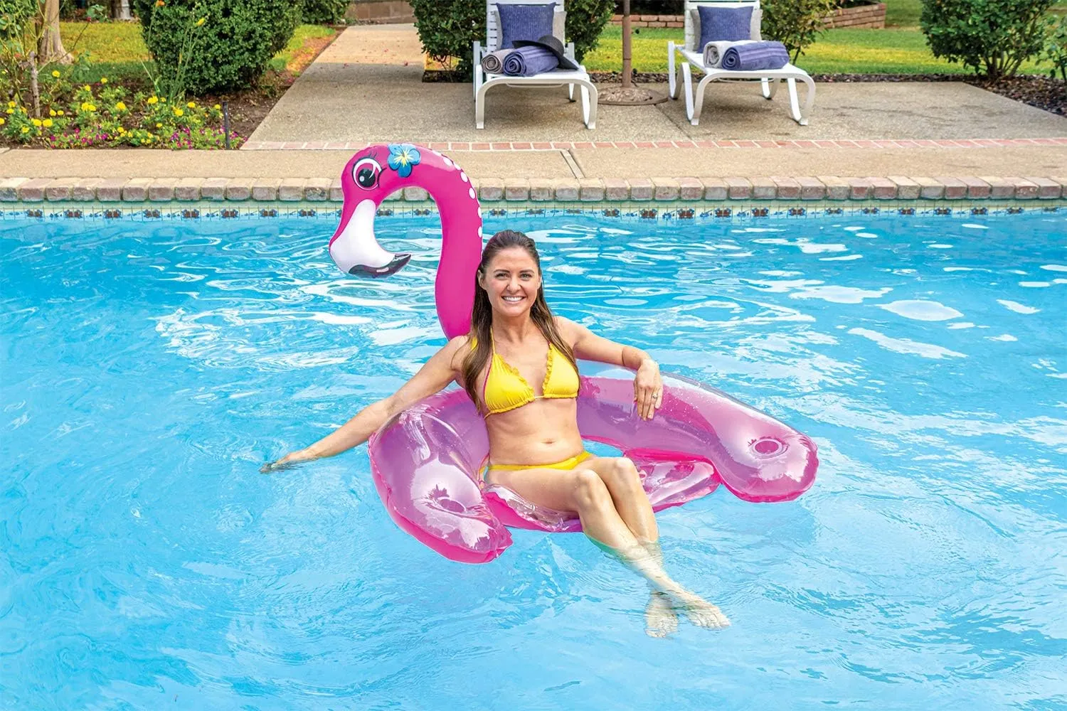 Poolmaster Swimming Pool Float Sling Water Chair, Flamingo, Pink