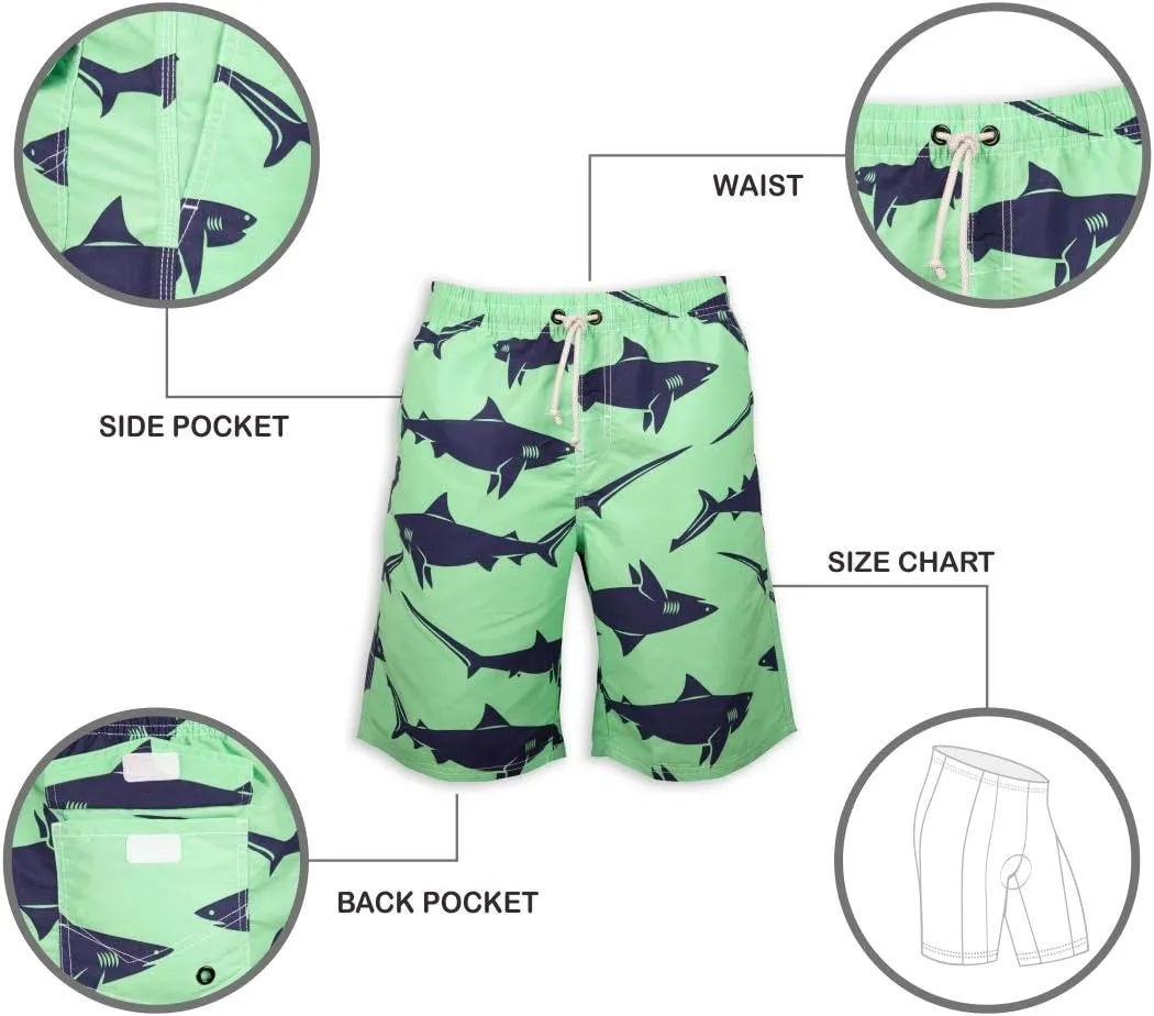 PREFER TO LIFE Men's Board Shorts, Quick Dry Swimwear Beach Holiday Party Bermuda Swim Big Pants …