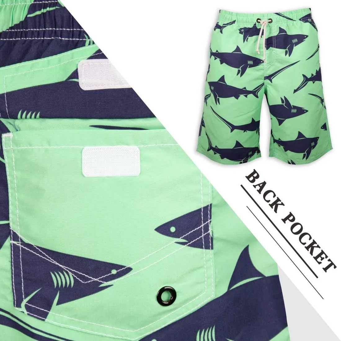 PREFER TO LIFE Men's Board Shorts, Quick Dry Swimwear Beach Holiday Party Bermuda Swim Big Pants …