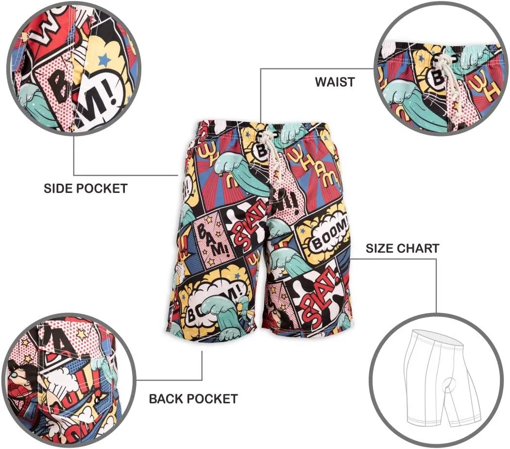 PREFER TO LIFE Men's Board Shorts, Quick Dry Swimwear Beach Holiday Party Bermuda Swim Big Pants …