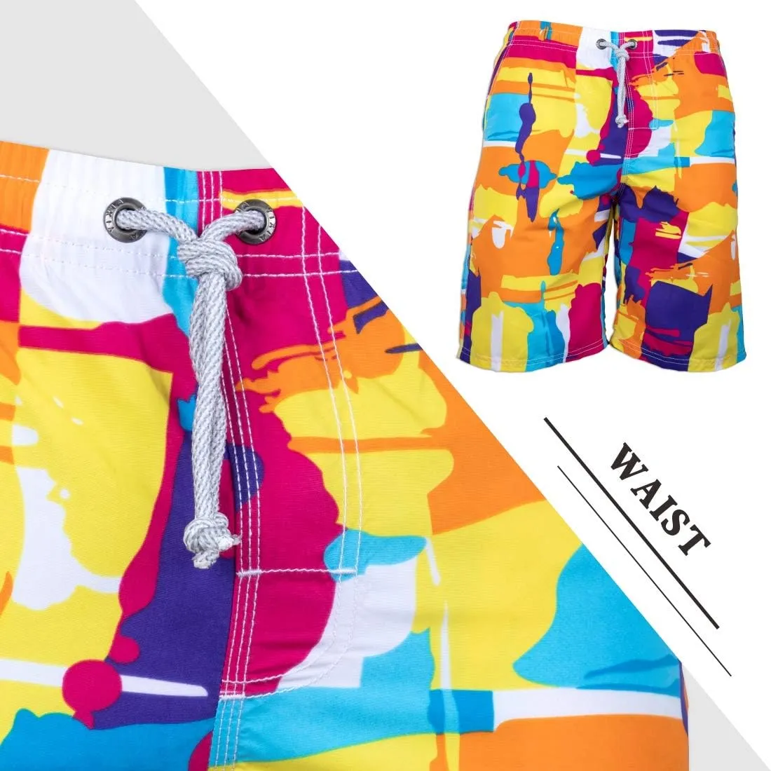 PREFER TO LIFE Men's Board Shorts, Quick Dry Swimwear Beach Holiday Party Bermuda Swim Big Pants …