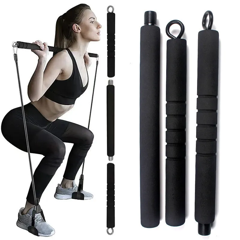 Premium Pilates Bar – Portable Resistance Yoga Stick for Full-Body Workout, Non-Slip Design, Adjustable Length, Up to 500lbs Capacity, Lightweight and Compact Exercise Equipment for Home & Travel