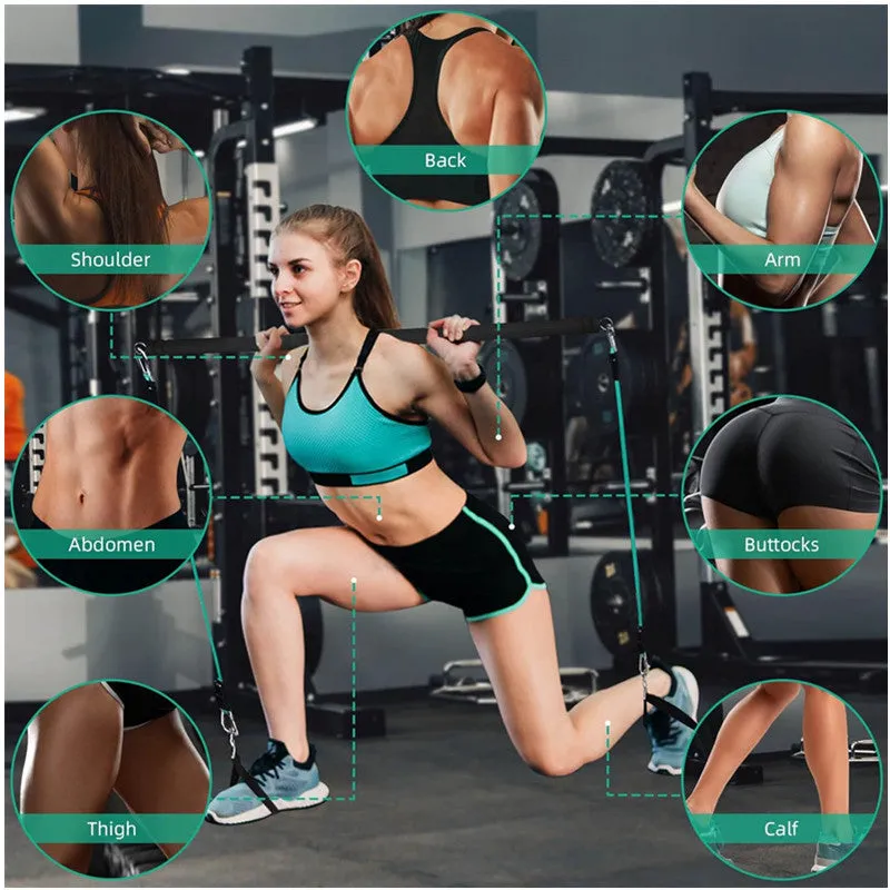 Premium Pilates Bar – Portable Resistance Yoga Stick for Full-Body Workout, Non-Slip Design, Adjustable Length, Up to 500lbs Capacity, Lightweight and Compact Exercise Equipment for Home & Travel