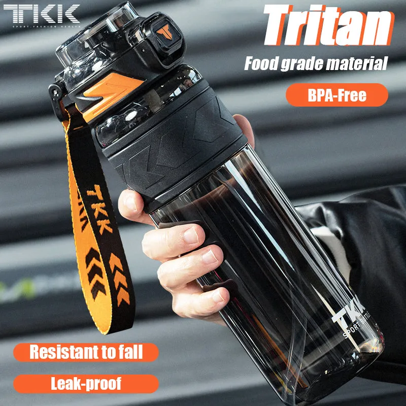 Premium Tritan Water Bottle – 1000ml/1500ml Portable Fitness Kettle with Straw, BPA-Free, Durable, Leak-Proof, Ideal for Gym, Running, Hiking, Outdoor Sports