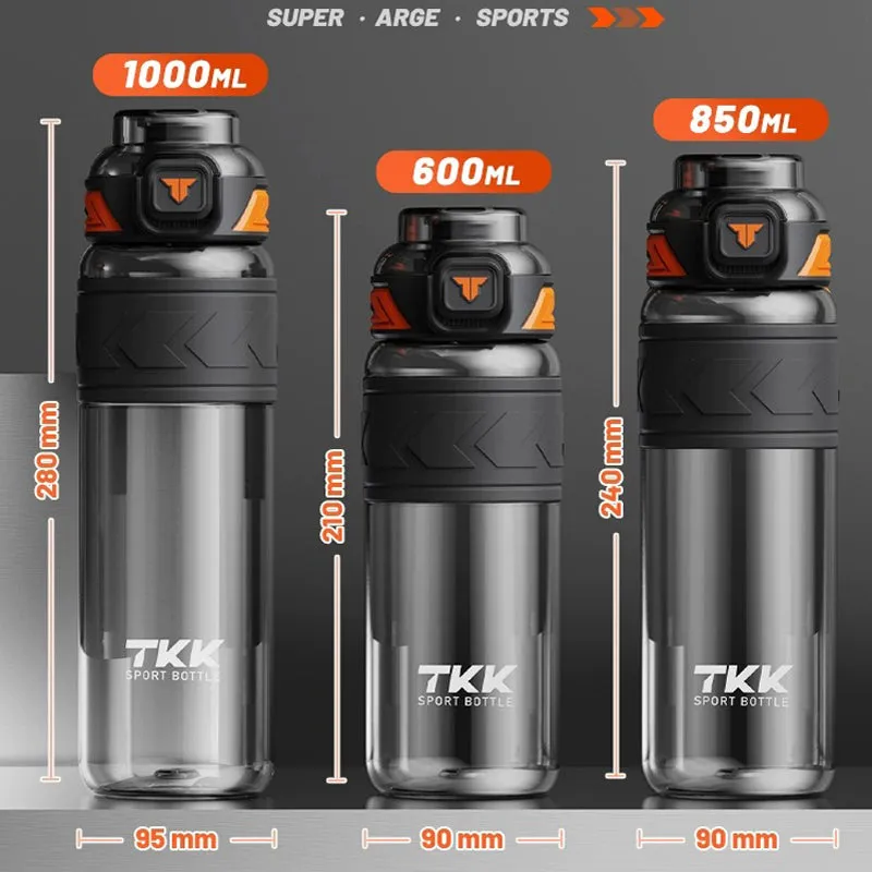 Premium Tritan Water Bottle – 1000ml/1500ml Portable Fitness Kettle with Straw, BPA-Free, Durable, Leak-Proof, Ideal for Gym, Running, Hiking, Outdoor Sports