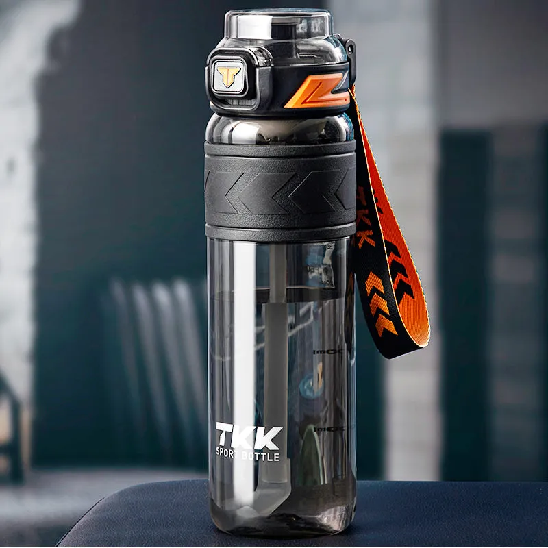 Premium Tritan Water Bottle – 1000ml/1500ml Portable Fitness Kettle with Straw, BPA-Free, Durable, Leak-Proof, Ideal for Gym, Running, Hiking, Outdoor Sports