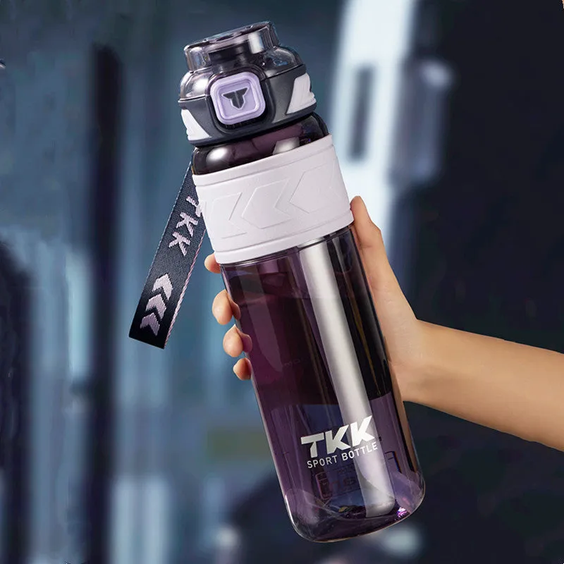 Premium Tritan Water Bottle – 1000ml/1500ml Portable Fitness Kettle with Straw, BPA-Free, Durable, Leak-Proof, Ideal for Gym, Running, Hiking, Outdoor Sports