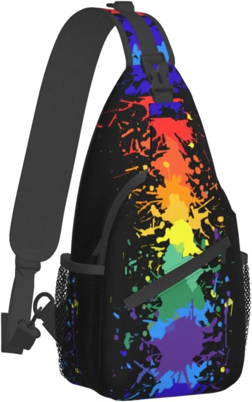 Pride Crossbody Bag LGBTQ Sling Bag Crossbody Backpack Rainbow Shoulder Bags Travel Hiking Daypack for Men Women