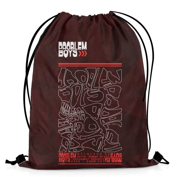 Problem Boys Drawstring Bag