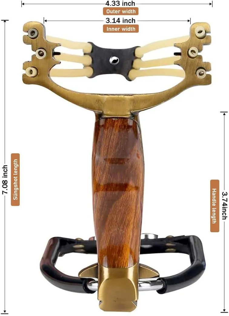 Professional Slingshot Set, Slingshots for Hunting Wrist Support Power with Rubber Band Replacement, Steel Target, Clay Ammo and Steel Ammo, Outdoor Catapult Sling Shots for Adults