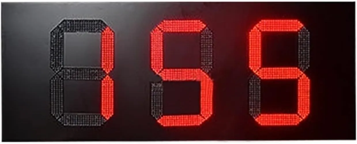 Protable Gym Timer IP53 Rainproof Box high Brightness 10 inch Green 888.88 Gas Station LED dis-Play Digital dis-Play Panel Outdoor Digital Visibility (Color : 3 Digit Countdown Size : X-Small)