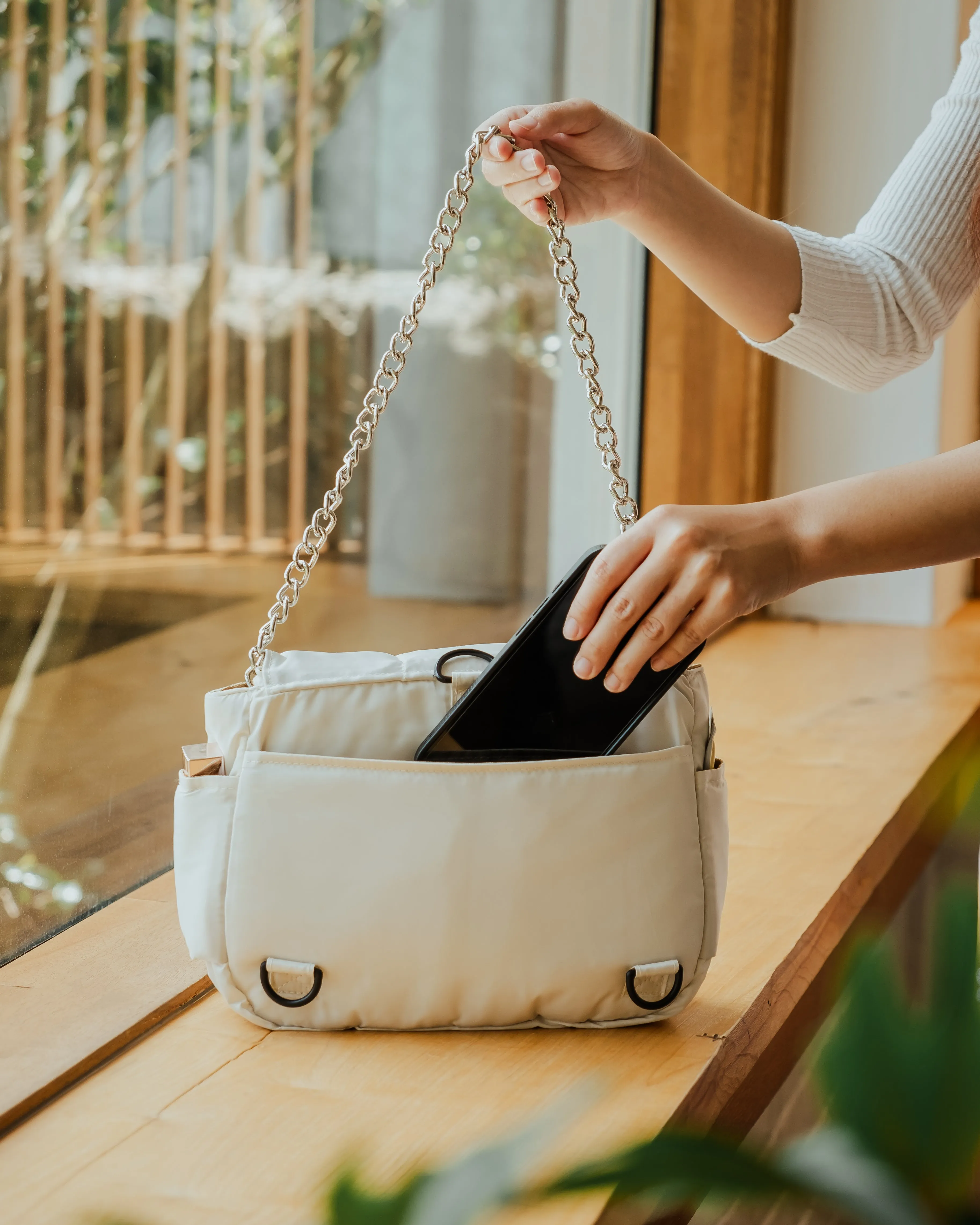 Puffies Butter Cream Multi-Carry Crossbody Bag