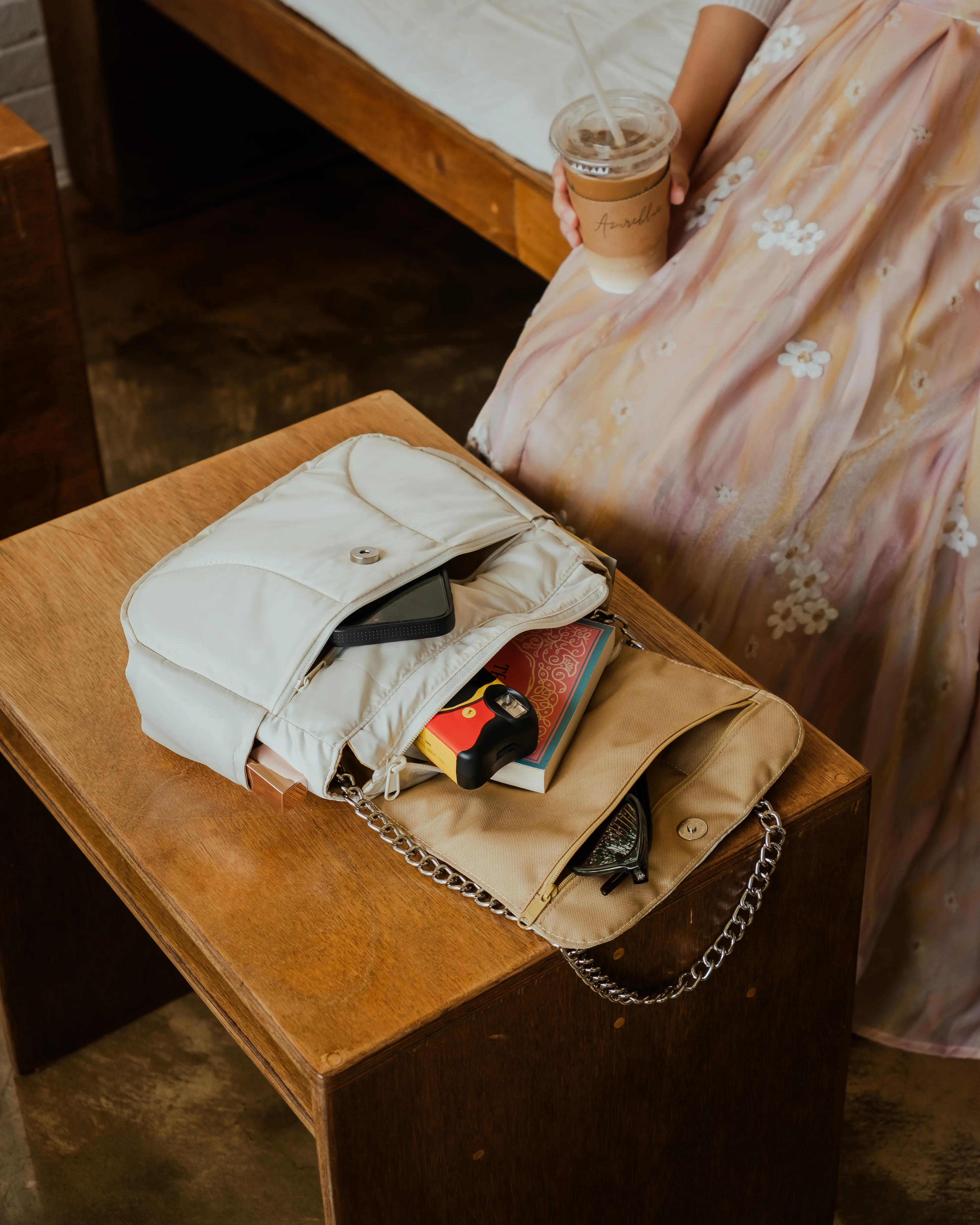 Puffies Butter Cream Multi-Carry Crossbody Bag