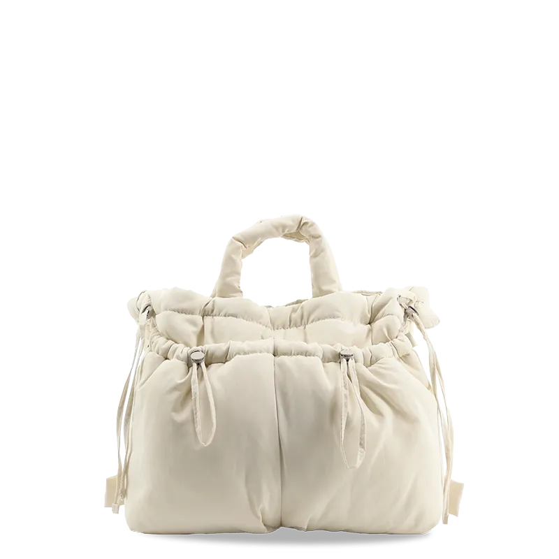 Puffy Tote in Beige