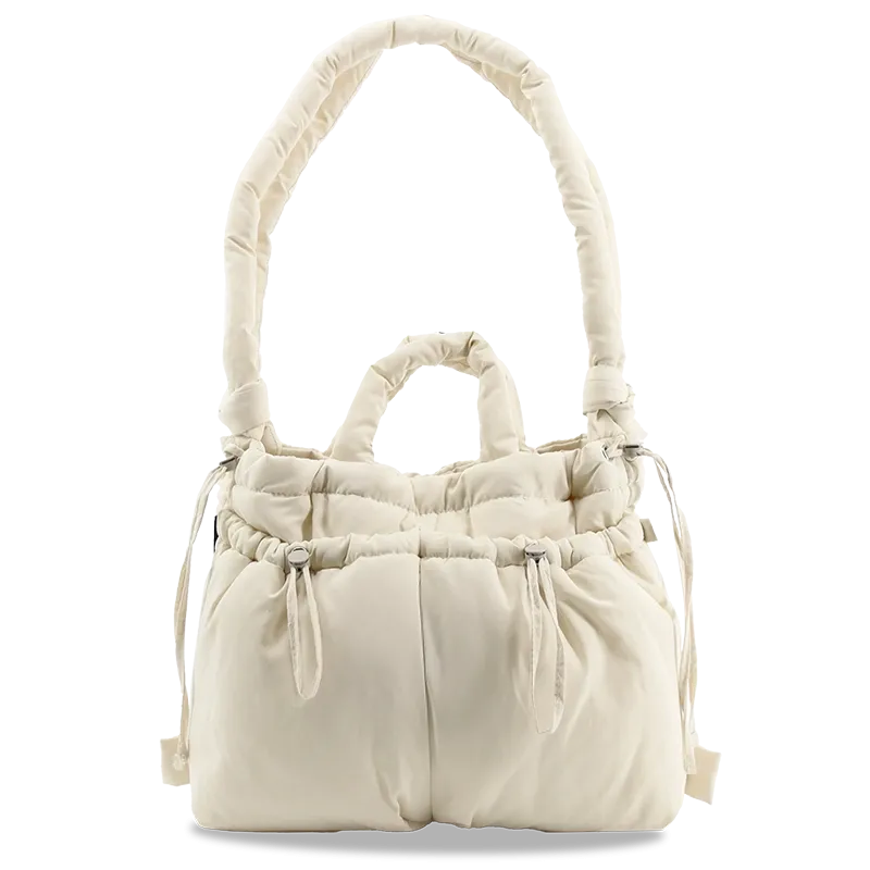 Puffy Tote in Beige