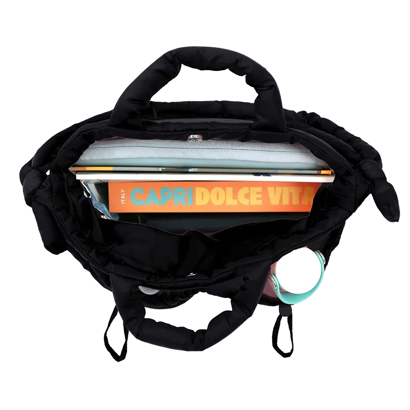 Puffy Tote in Black