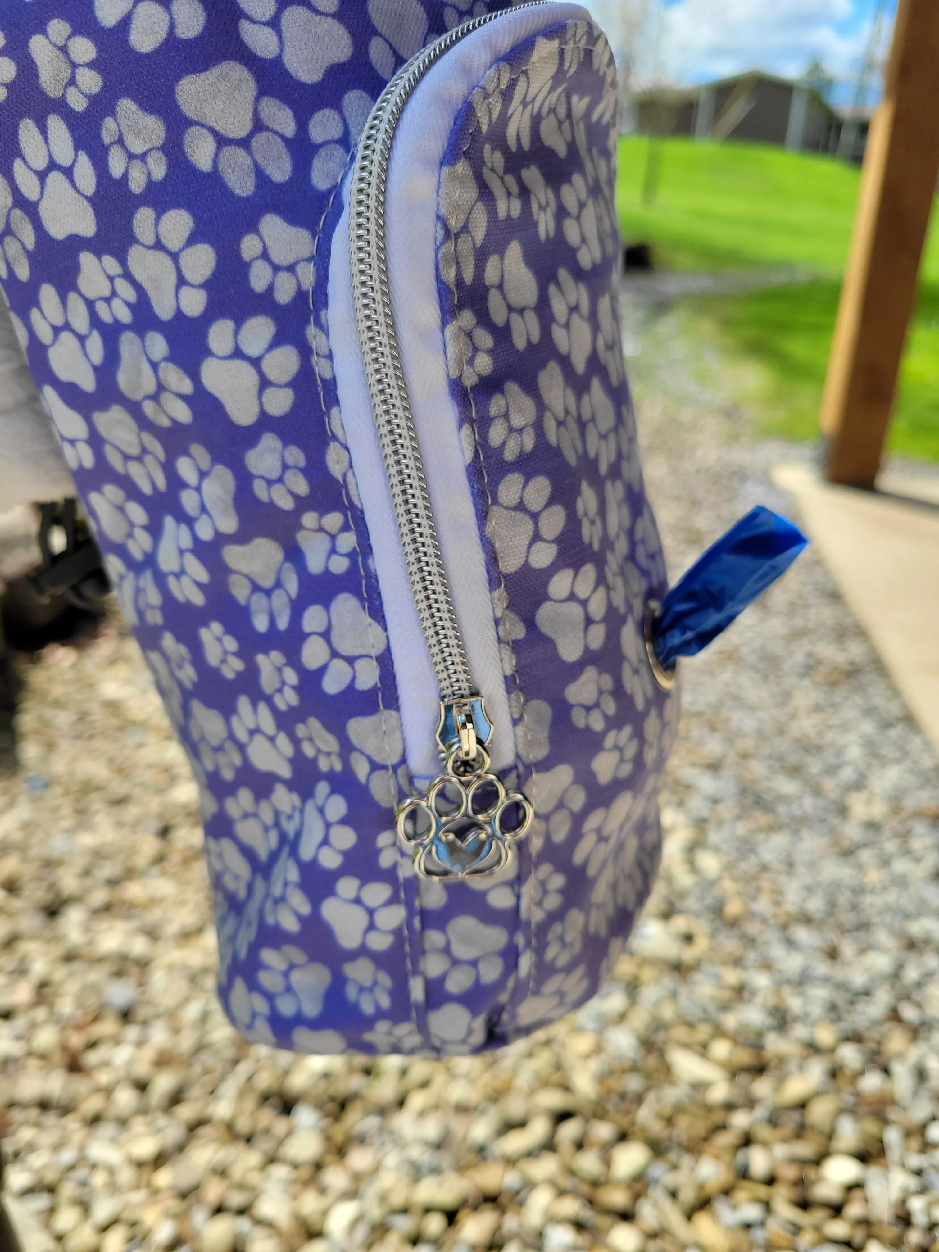 Purple Paw Print Dog H2O Sling