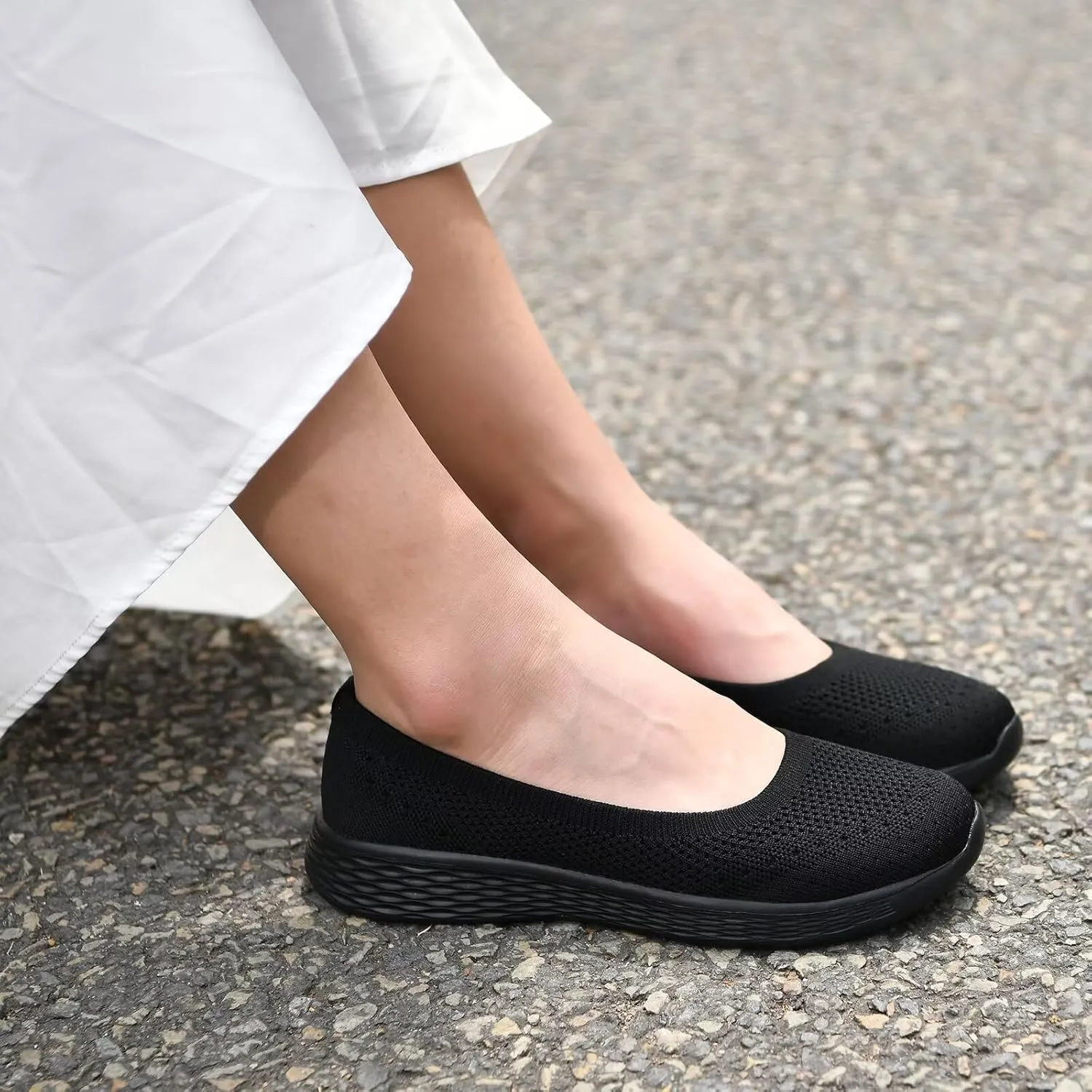 Puxowe Women's Shoes for Women Round Toe Slip on Women's Walking Flat Shoes Memory Foam Shoes Mesh Casual Nurse Sneakers Dress Shoes
