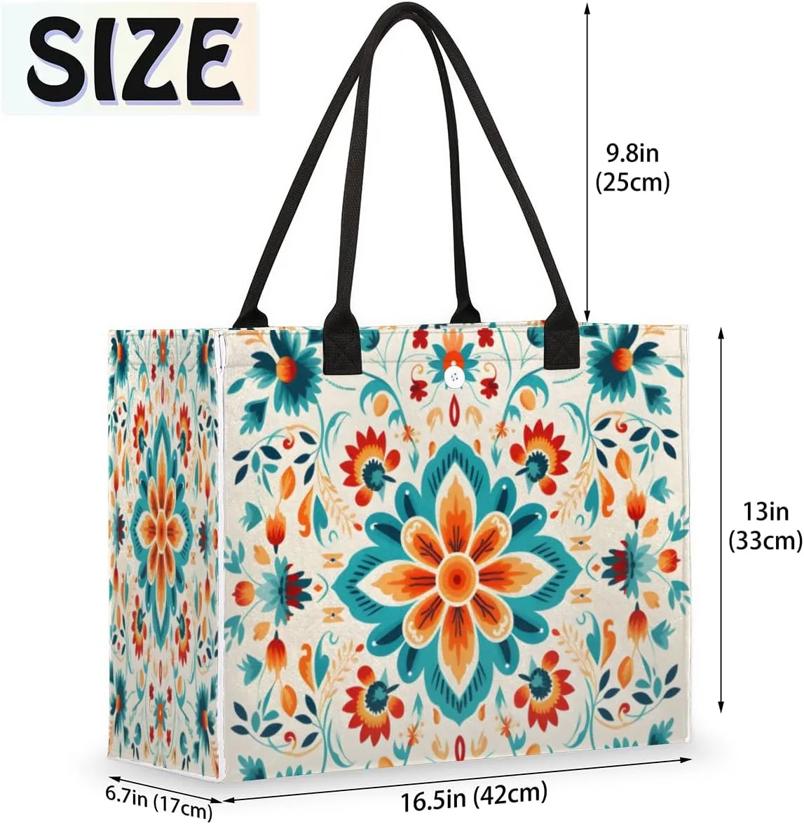 QsirBC Art Abstracted Design Tote Bag for Women Shoulder Bags with Pockets Handbags Purses Large Totes