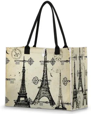 QsirBC Fun Parrot Design Tote Bag for Women Shoulder Bags with Pockets Handbags Purses Large Totes