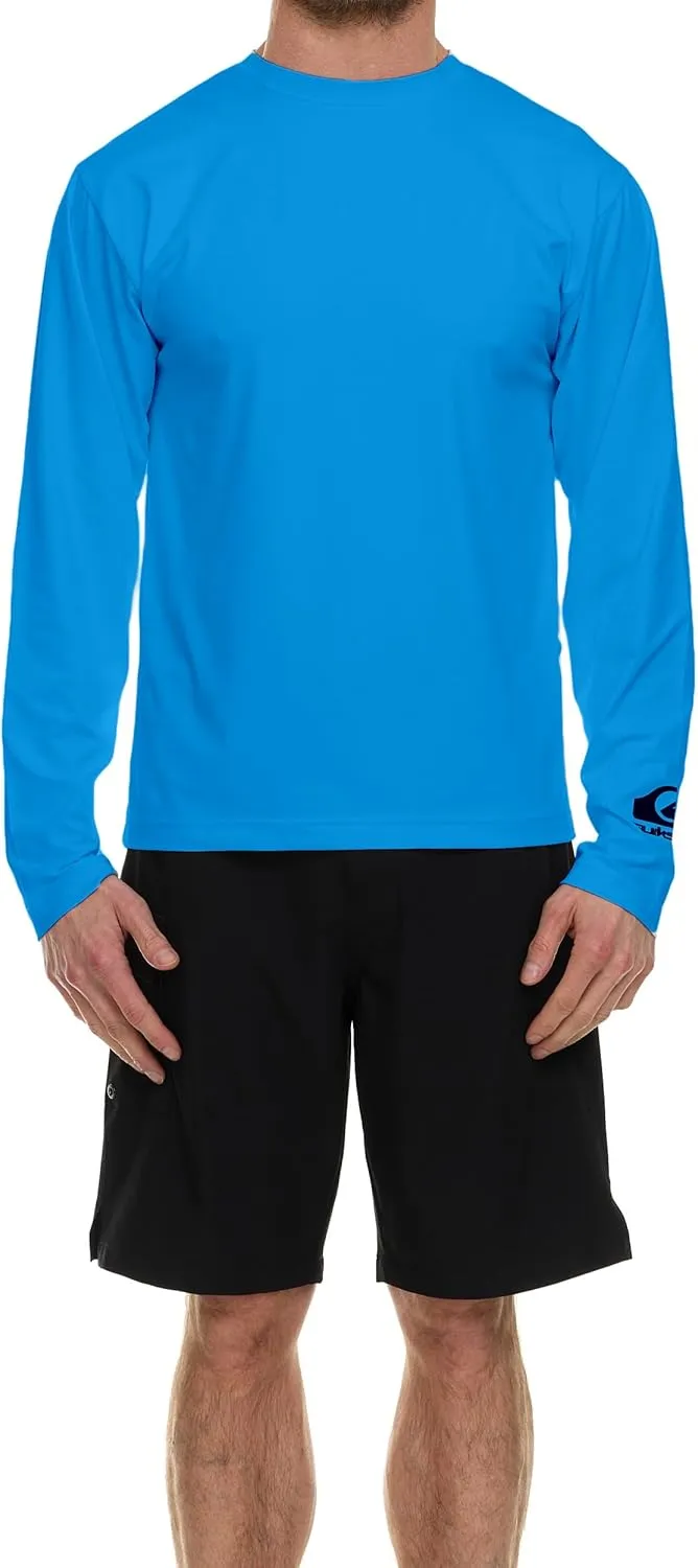 Quiksilver Rash Guard for Men UPF 50  Big and Tall Swim Long & Short Sleeve Shirt