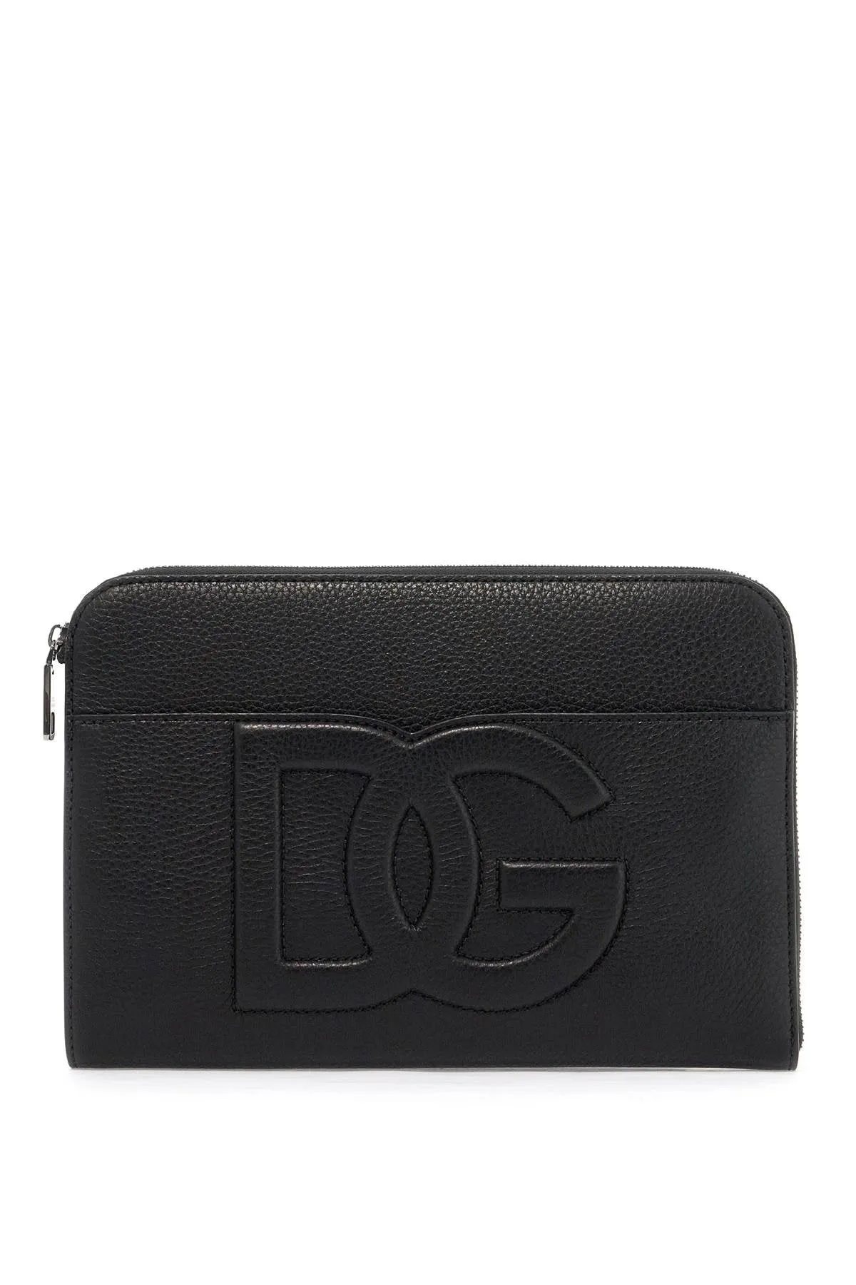 "embossed leather media pouch