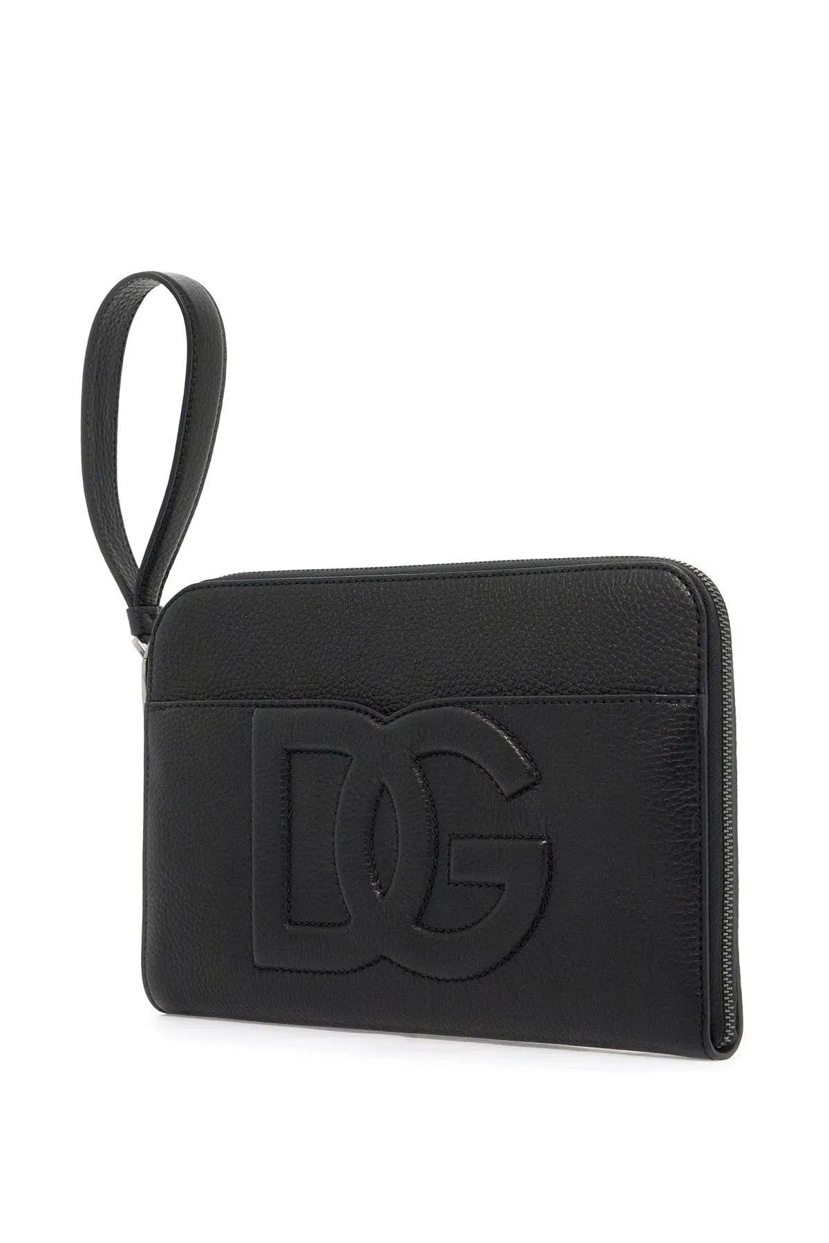 "embossed leather media pouch