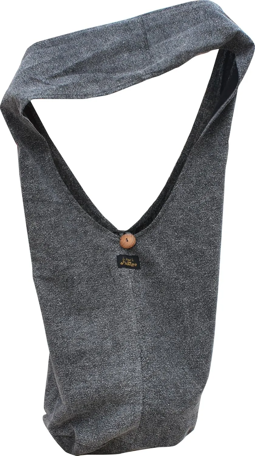 RaanPahMuang Brand Stonewash Cotton Renaissance Large Yaam Shoulder Sling Bag Tall