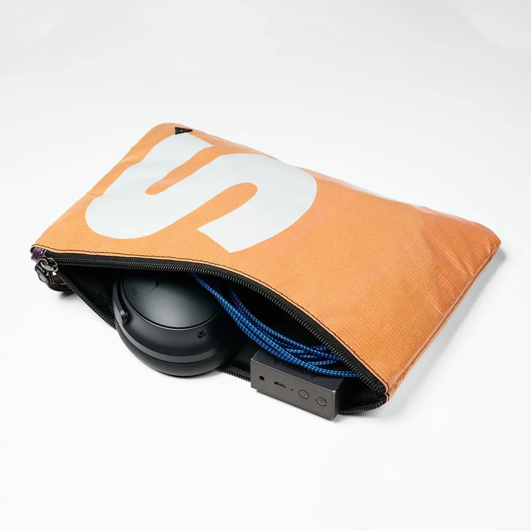 Rareform Charlie Pouch in Blue | Lightweight, Recycled Material, Water-Resistant & Easy to Clean | Inner Fleece Lining, Unique Design, Colors May Vary