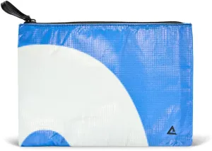 Rareform Charlie Pouch in Blue | Lightweight, Recycled Material, Water-Resistant & Easy to Clean | Inner Fleece Lining, Unique Design, Colors May Vary