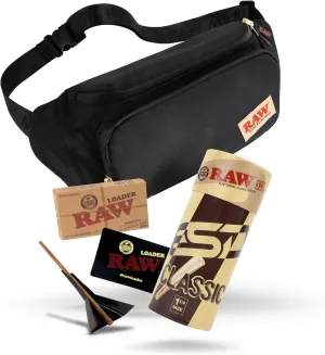 RAW Belt Sling Bag in Black   RAW Classic 1-1/4 50 Pack w/Cone Loader