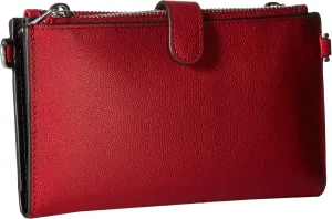 Rebecca Minkoff Bifold Wallet Crossbody Scarlet One Size