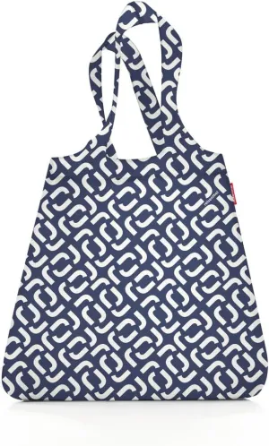 reisenthel mini maxi shopper signature navy - foldable shopping bag with attractive design - water repellent