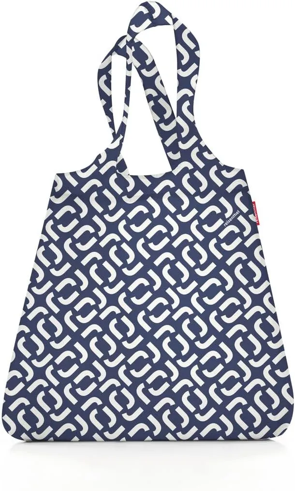 reisenthel mini maxi shopper signature navy - foldable shopping bag with attractive design - water repellent