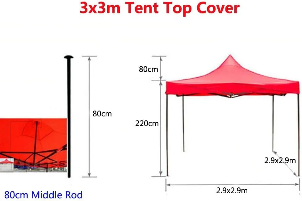 Replacement Gazebo Roofing Awning Tarpaulin Camping Tent