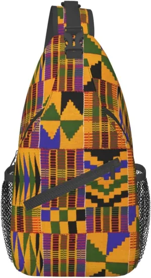 Retro African Tribe Sling Backpack African Multipurpose Crossbody Chest Bag Shoulder Bag Travel Hiking Daypack Bag