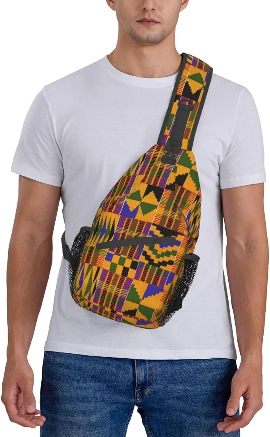 Retro African Tribe Sling Backpack African Multipurpose Crossbody Chest Bag Shoulder Bag Travel Hiking Daypack Bag