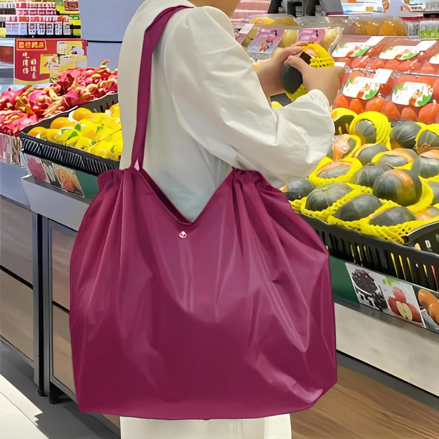 Reusable Grocery Bags,Reusable Shopping Bags,Folding Bags Totes,Stretchable and shrinkable shopping bag for Groceries