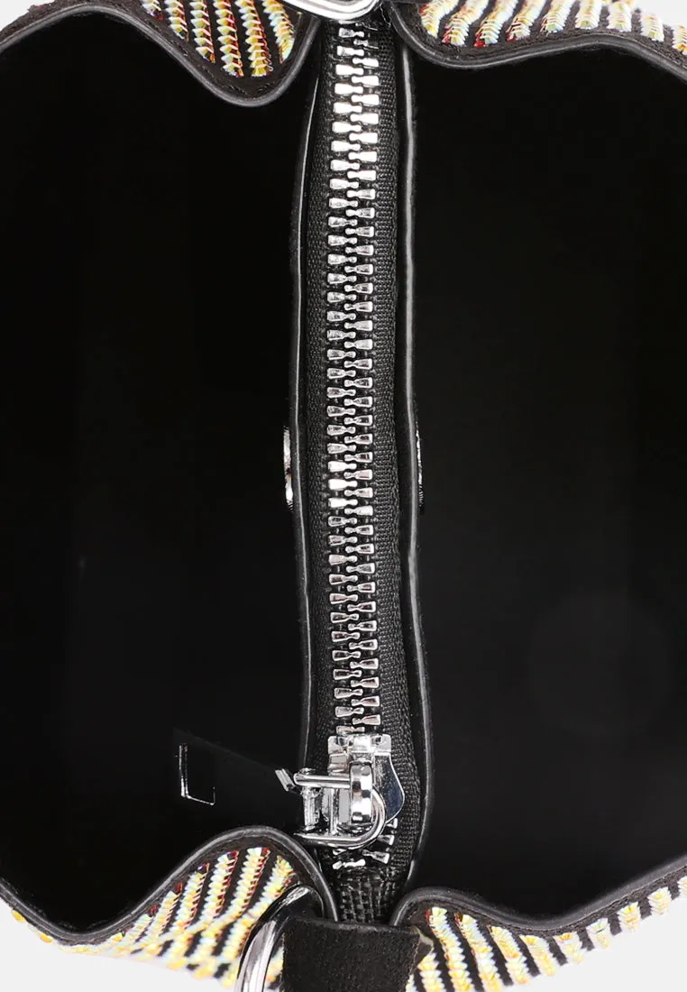 Rhinestone Embellished Crossbody Sling Bag
