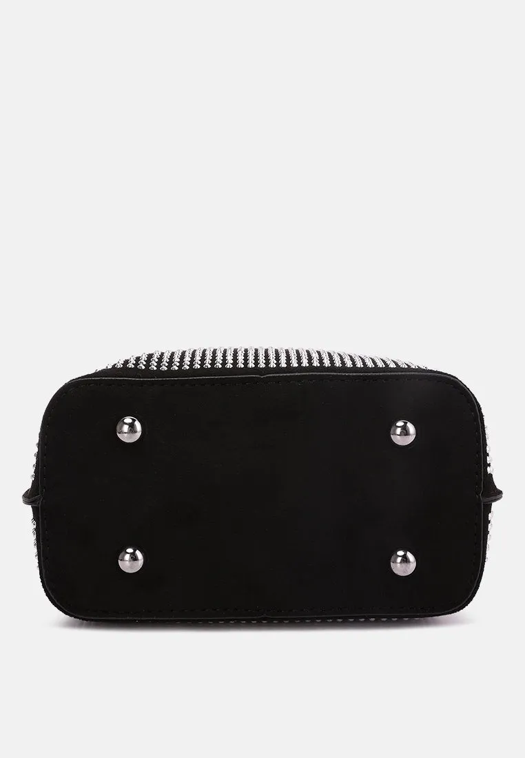 Rhinestone Embellished Crossbody Sling Bag