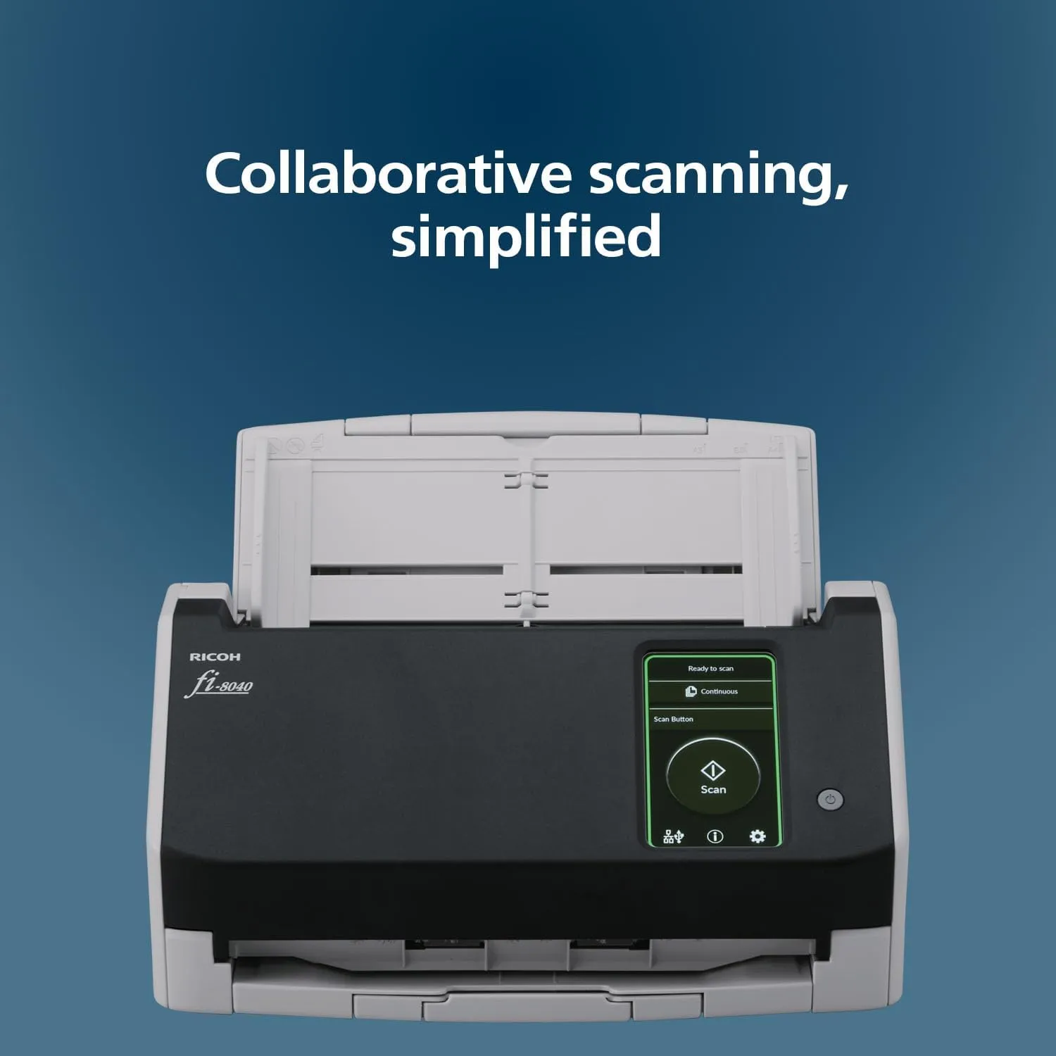 RICOH fi-8040 Fast Front Office & Desktop Document, Receipt, ID Card Scanner with 50 Page Auto Feeder and PC-Less DirectScan Capability