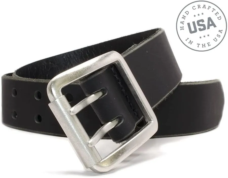 Ridgeline Trail Belt - Full Grain Leather Belt with Certified Nickel Free Double Pin Buckle