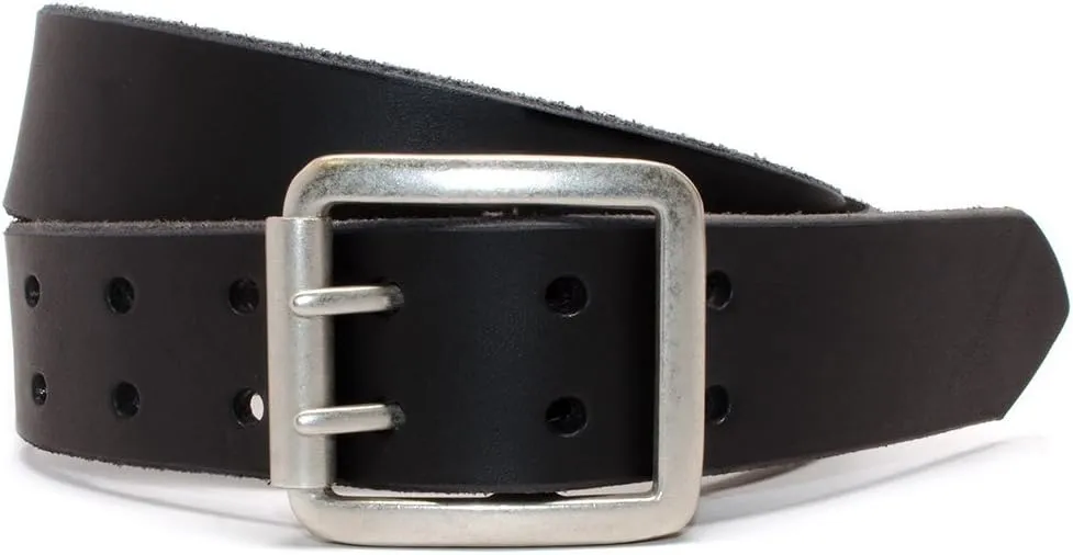 Ridgeline Trail Belt - Full Grain Leather Belt with Certified Nickel Free Double Pin Buckle