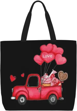 Rose Gold Glitter Print Tote Bag Casual Shoulder Bag Handbag Reusable Shopping Travel Bag Gifts For Women