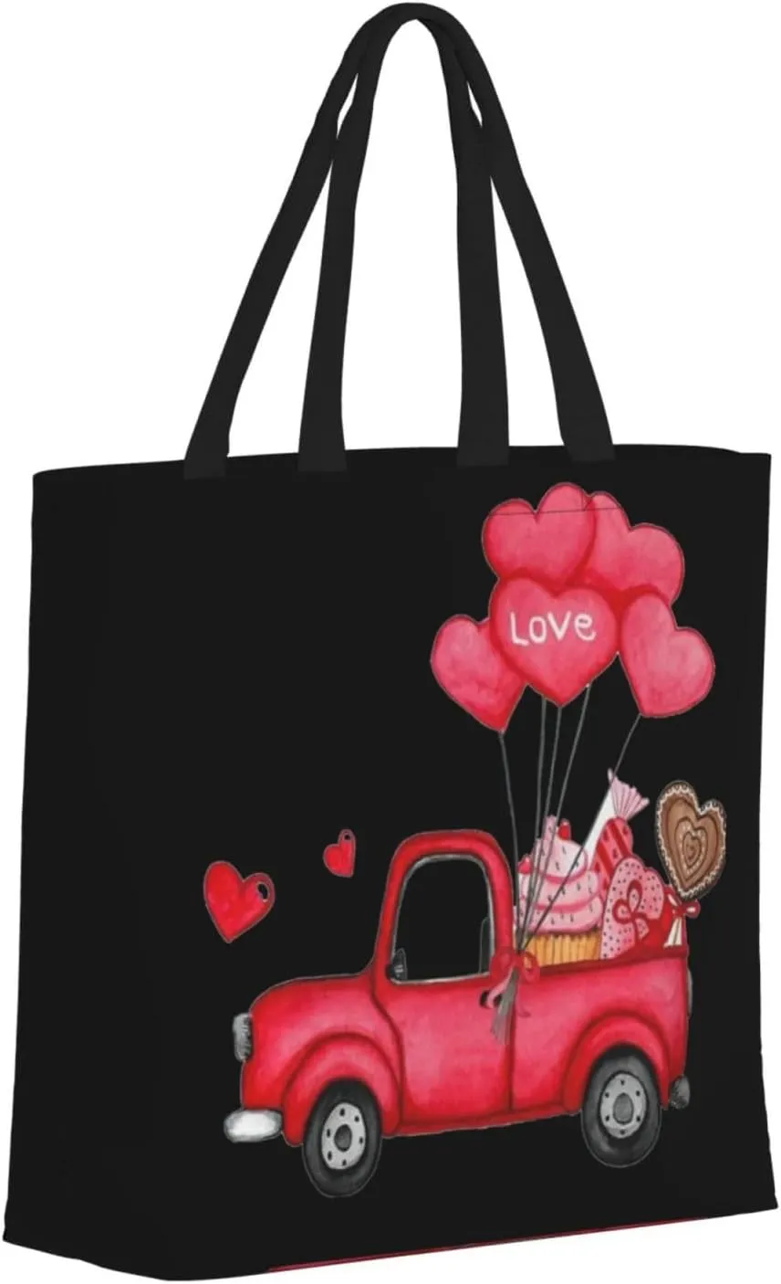 Rose Gold Glitter Print Tote Bag Casual Shoulder Bag Handbag Reusable Shopping Travel Bag Gifts For Women