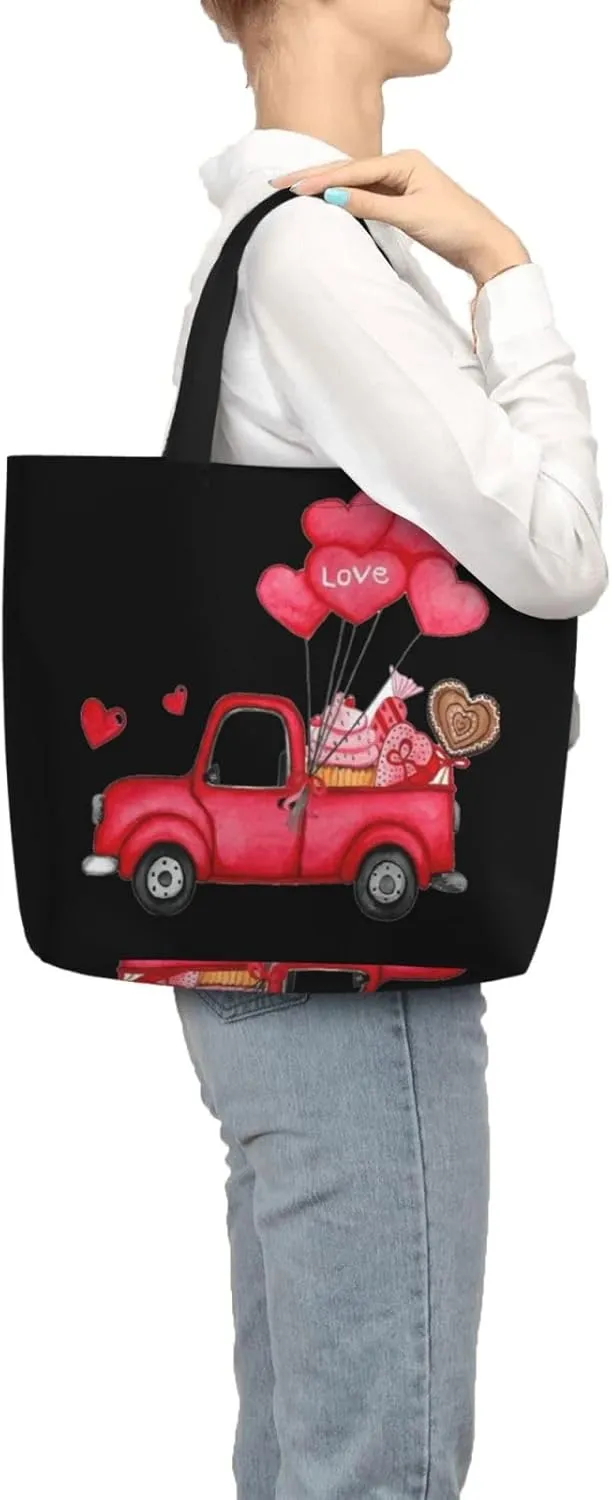 Rose Gold Glitter Print Tote Bag Casual Shoulder Bag Handbag Reusable Shopping Travel Bag Gifts For Women